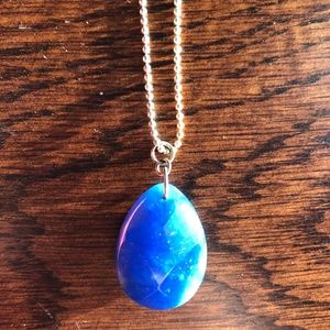 Single Blue Stone Necklace from Talbots